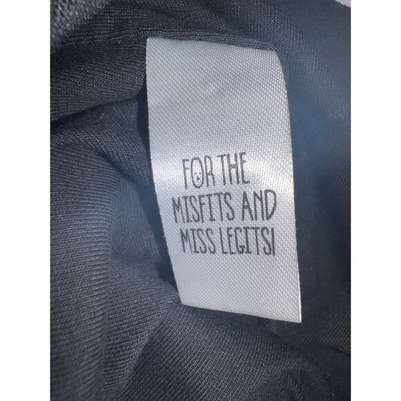 Current Mood Sz Small Black Mesh Bell Sleeve Ruched Button Front Top Grunge Goth - Picture 10 of 10